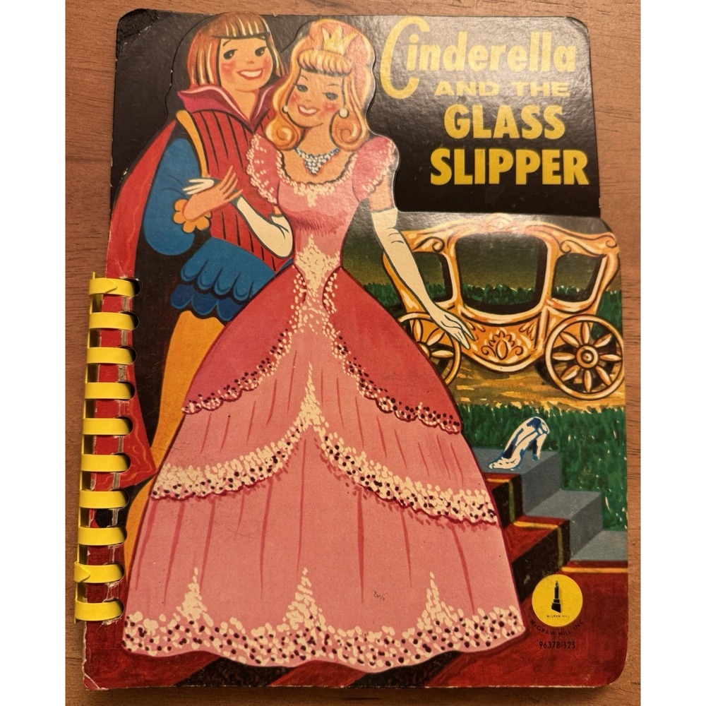 Cinderella and The Little Glass Slipper McGraw Hill‎ Vintage Board Book 1964